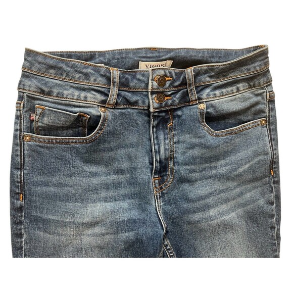 Vigoss Women's Ace High Rise Skinny Jeans Double Button 29 x 28 Medium Wash - Picture 2 of 8
